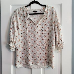 Ann Taylor Floral Top, Soft Girl Feminine Office